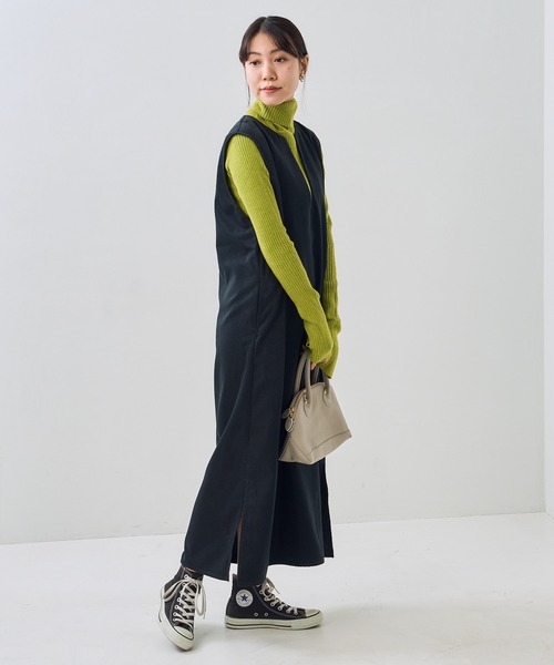 PUBLUX(パブリュクス)の「キーネックベストワンピース(ワンピース・レディース・カーキ/ブラック・マルチサイズ)」の12枚目の写真