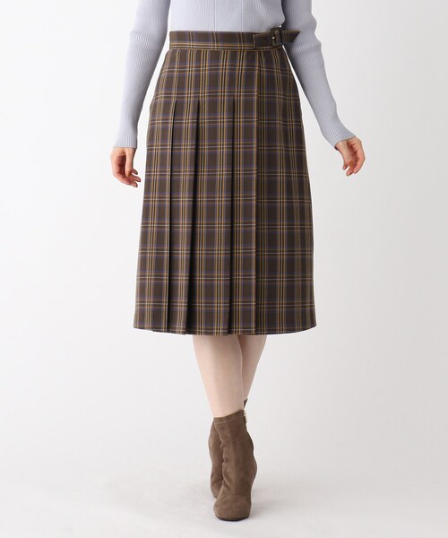 index（インデックス）の「◇グレンチェック ラップフレアスカート