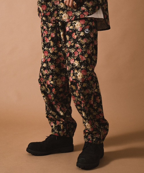 新品y‘s FLOWER PANTS ブラックパンツ FLOWER DESIGNED PRINT WIDE PANTS -BLACK- | IN ONLINE STORE
