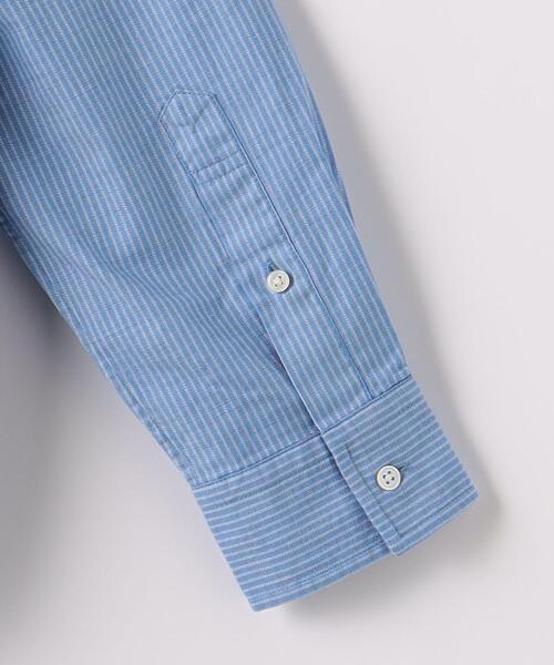 green label relaxing(グリーンレーベルリラクシング)の「ツイルストライプ バンドカラー 長袖 シャツ(シャツ/ブラウス・メンズ・ライトブルー/ナチュラル/ケリー・XL/M/L/S)」の12枚目の写真