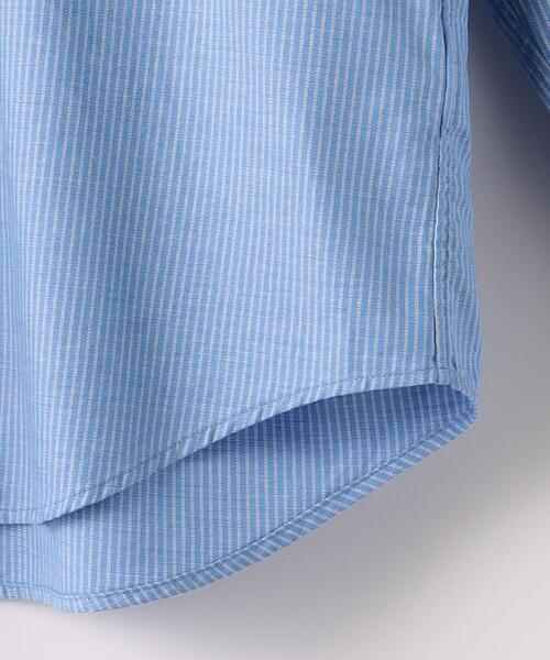 green label relaxing(グリーンレーベルリラクシング)の「ツイルストライプ バンドカラー 長袖 シャツ(シャツ/ブラウス・メンズ・ライトブルー/ナチュラル/ケリー・XL/M/L/S)」の13枚目の写真