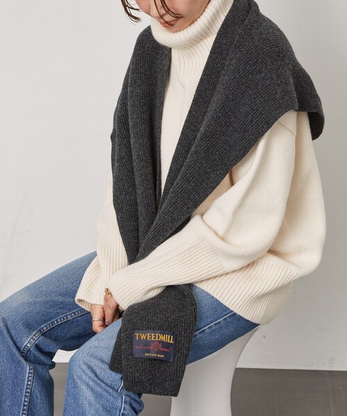 新品 RAF SIMONS アルパカ ツイードマフラー ラフシモンズ RAF