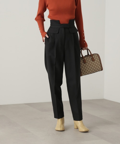 N.（N. Natural Beauty Basic）（エヌエヌナチュラルビューティーベーシック）の「◆コルセットテーパードパンツ（スラックス・レディース・ブラック/ベージュ/イエロー・MEDIUM）」の15枚目の写真