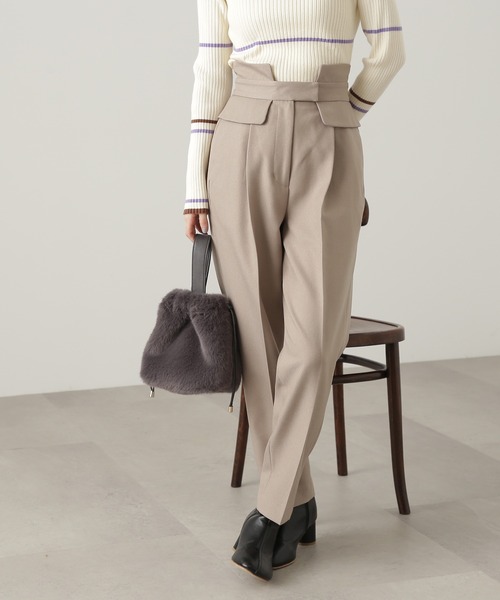 N.（N. Natural Beauty Basic）（エヌエヌナチュラルビューティーベーシック）の「◆コルセットテーパードパンツ（スラックス・レディース・ブラック/ベージュ/イエロー・MEDIUM）」の10枚目の写真