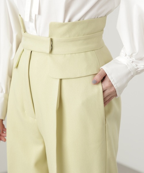 N.（N. Natural Beauty Basic）（エヌエヌナチュラルビューティーベーシック）の「◆コルセットテーパードパンツ（スラックス・レディース・ブラック/ベージュ/イエロー・MEDIUM）」の4枚目の写真