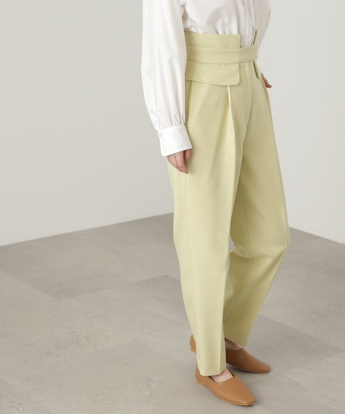 N.（N. Natural Beauty Basic）（エヌエヌナチュラルビューティーベーシック）の「◆コルセットテーパードパンツ（スラックス・レディース・ブラック/ベージュ/イエロー・MEDIUM）」の11枚目の写真