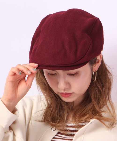 Fabulous(ファビュラス)の「fabulous メルトンハンチング(ハンチング/ベレー帽・メンズ・ネイビー/カーキ/バーガンディー/ベージュ/グレー/ブラック・FREE)」の6枚目の写真