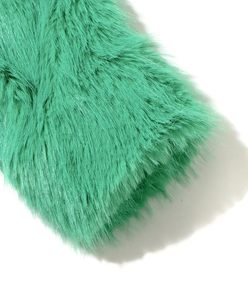 UGG（アグ）の「UGG@mos 裏地ロゴ フェイクファーコート / アグ ウラジロゴ フェイクファーコート（その他アウター・レディース・グリーン/アイボリー/ブラウン・L/M）」の8枚目の写真