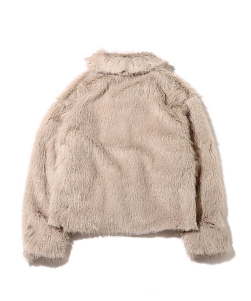 UGG（アグ）の「UGG@mos 裏地ロゴ フェイクファーコート / アグ ウラジロゴ フェイクファーコート（その他アウター・レディース・グリーン/アイボリー/ブラウン・L/M）」の11枚目の写真