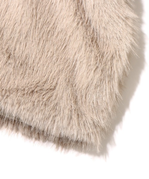 UGG（アグ）の「UGG@mos 裏地ロゴ フェイクファーコート / アグ ウラジロゴ フェイクファーコート（その他アウター・レディース・グリーン/アイボリー/ブラウン・L/M）」の15枚目の写真