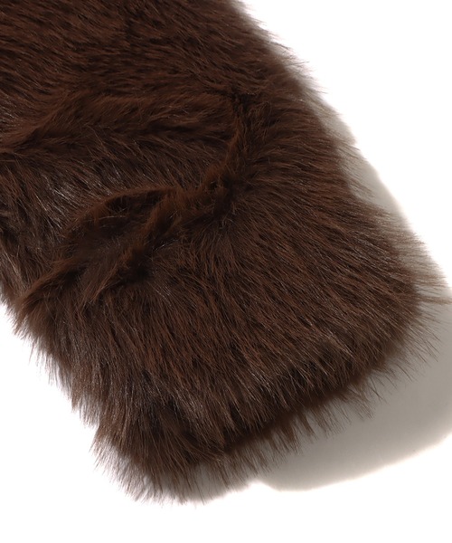 UGG（アグ）の「UGG@mos 裏地ロゴ フェイクファーコート / アグ ウラジロゴ フェイクファーコート（その他アウター・レディース・グリーン/アイボリー/ブラウン・L/M）」の20枚目の写真