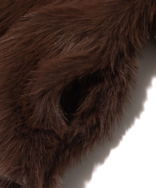 UGG（アグ）の「UGG@mos 裏地ロゴ フェイクファーコート / アグ ウラジロゴ フェイクファーコート（その他アウター・レディース・グリーン/アイボリー/ブラウン・L/M）」の19枚目の写真