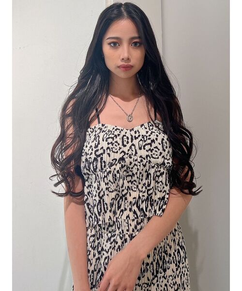 GYDA(ジェイダ)の「【セットアップ着用可】double lineサテンプリーツビスチェ(キャミソール・レディース・ブラック/その他/その他2・FREE)」の3枚目の写真