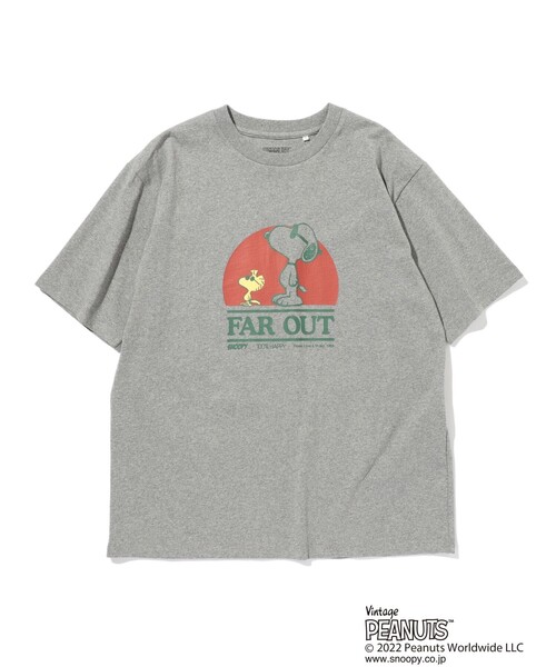 B:MING by BEAMS（ビーミングバイビームス）の「B:MING by BEAMS / PEANUTS | FAR OUT プリント Tシャツ(キッズ展開あり)（Tシャツ/カットソー・メンズ・ライトグレー/オフホワイト・SMALL/MEDIUM/LARGE/X-LARGE）」の7枚目の写真