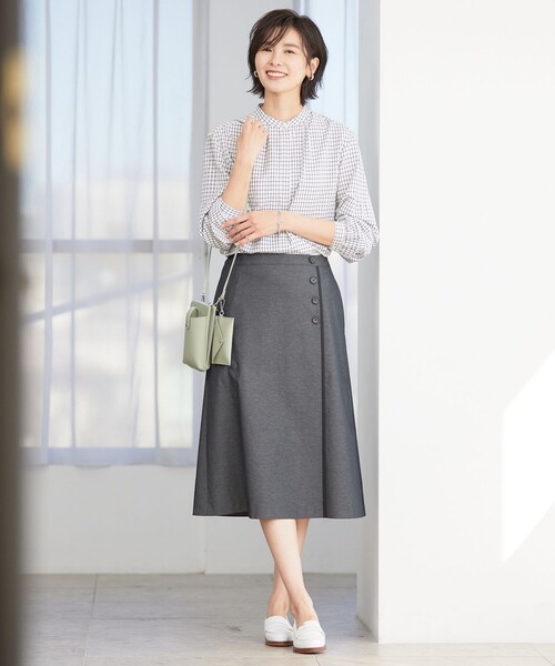 J.press 【洗える・吸水速乾・接触冷感】リネンツイル スカート セール】【洗える・吸水速乾・接触冷感】リネンツイル スカート