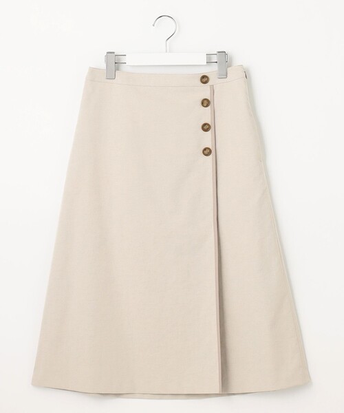 セール】【洗える・吸水速乾・接触冷感】リネンツイル スカート