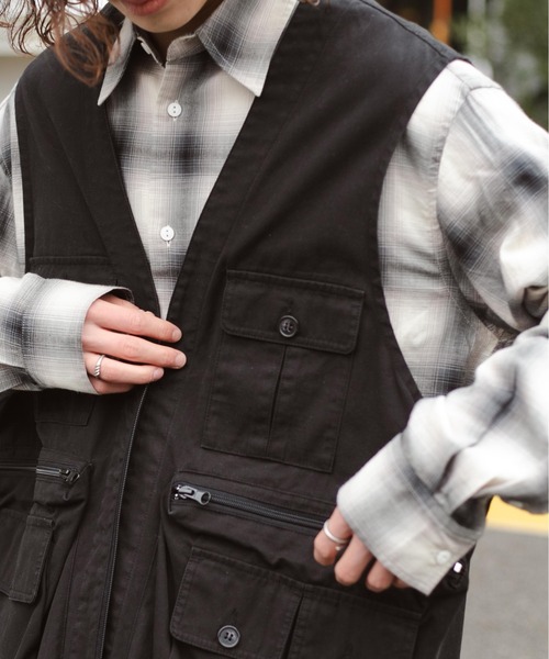 WEGO（ウィゴー）の「WEGO/ハンティングベスト（ベスト・メンズ・ブラック・FREE）」の9枚目の写真