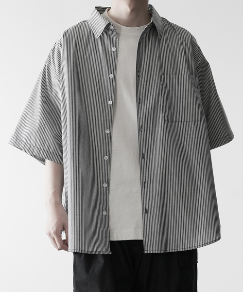 RUUBON】half sleeve broad shirt / ハーフスリーブ ブロード