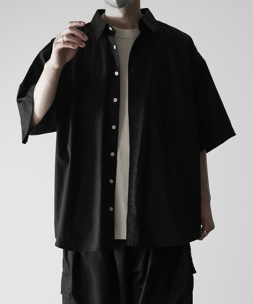 RUUBON】half sleeve broad shirt / ハーフスリーブ ブロード