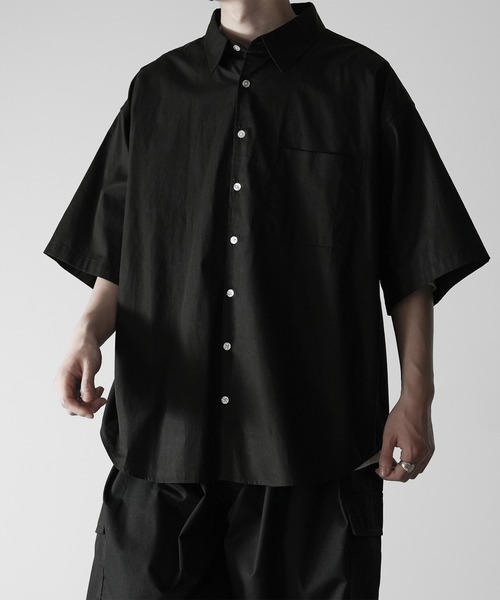 RUUBON】half sleeve broad shirt / ハーフスリーブ ブロード