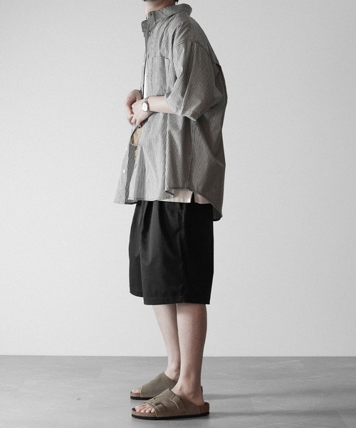 RUUBON】half sleeve broad shirt / ハーフスリーブ ブロード