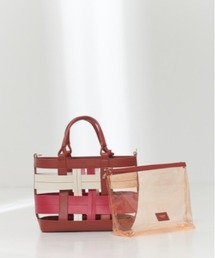 Colatti/配色クリア2WAYトートBAG