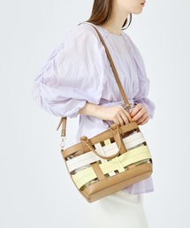 LOWELL things | Colatti/配色クリア2WAYトートBAG(ハンドバッグ)