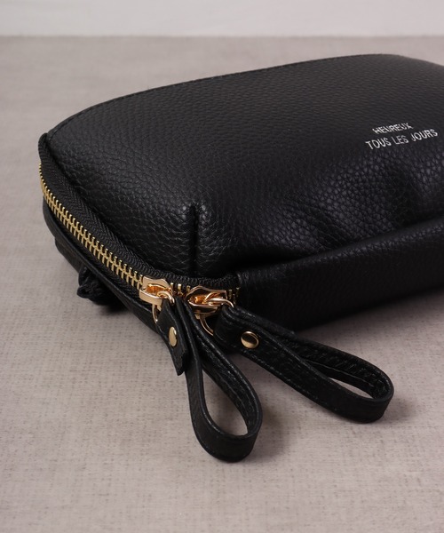 FUNALIVE（ファンアライブ）の「Craig フロントポケットラウンドジップ横型スマホポーチ/スマホショルダー（ショルダーバッグ・メンズ・グレー/ブラック/グレイッシュベージュ/アイボリー/キャメル・F）」の11枚目の写真