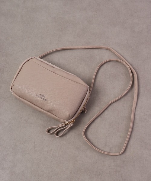 FUNALIVE（ファンアライブ）の「Craig フロントポケットラウンドジップ横型スマホポーチ/スマホショルダー（ショルダーバッグ・メンズ・グレー/ブラック/グレイッシュベージュ/アイボリー/キャメル・F）」の18枚目の写真