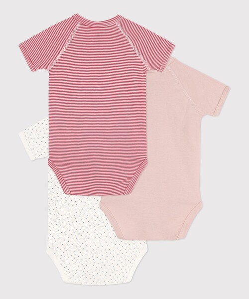 PETIT BATEAU(プチバトー)の「半袖合わせボディ3枚組(肌着・キッズ・ピンク/その他・3MONTH/6MONTH/12MONTH/NewBorn)」の9枚目の写真