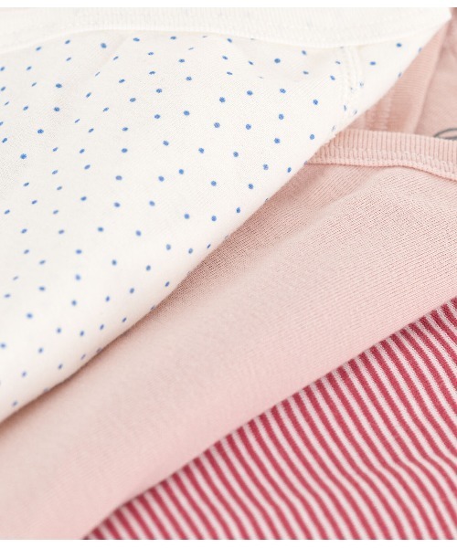 PETIT BATEAU(プチバトー)の「半袖合わせボディ3枚組(肌着・キッズ・ピンク/その他・3MONTH/6MONTH/12MONTH/NewBorn)」の4枚目の写真