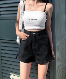 DEVICE | シンプルデザイン ショート丈 デニム パンツ(デニムパンツ)