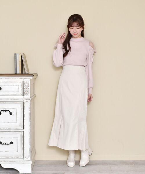 ems excite（エムズエキサイト）の「タイトマーメイドSK（スカート・レディース・ブラウン/ブラック/ナチュラル・FREE）」の4枚目の写真