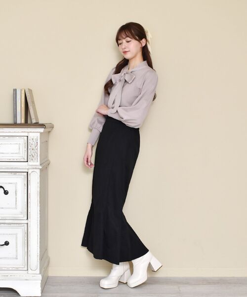 ems excite（エムズエキサイト）の「タイトマーメイドSK（スカート・レディース・ブラウン/ブラック/ナチュラル・FREE）」の5枚目の写真