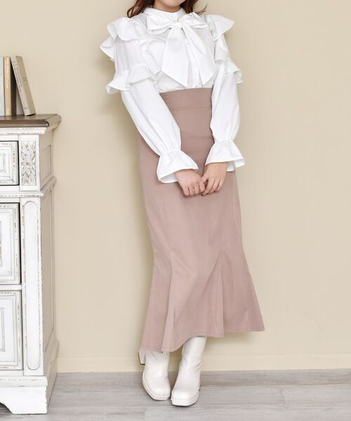 ems excite（エムズエキサイト）の「タイトマーメイドSK（スカート・レディース・ブラウン/ブラック/ナチュラル・FREE）」の11枚目の写真