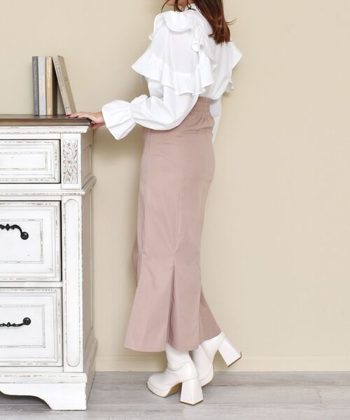 ems excite（エムズエキサイト）の「タイトマーメイドSK（スカート・レディース・ブラウン/ブラック/ナチュラル・FREE）」の6枚目の写真