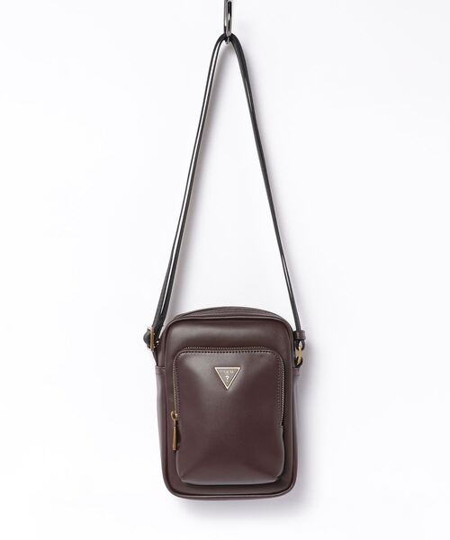 Guess（ゲス）の「SCALA Crossbody Double Pocket（ショルダーバッグ・メンズ・ダークブラウン/ブラック・ONE SIZE）」の8枚目の写真