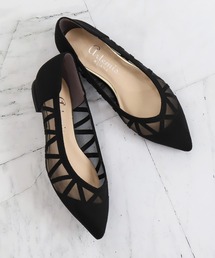 artemis by DIANA | 幾何学柄チュールフラットシューズ(パンプス)