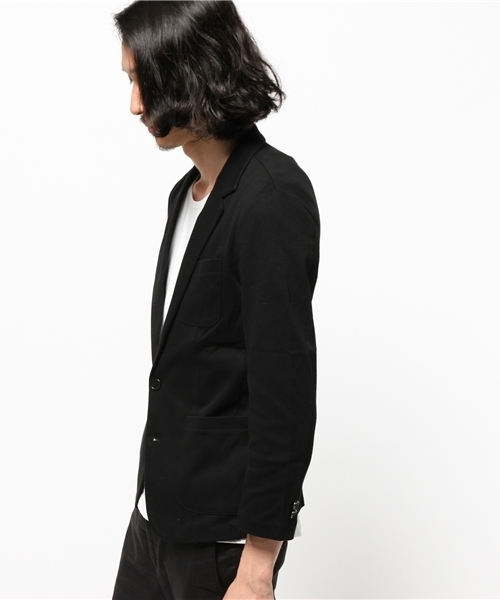 SHIPS JET BLUE(シップスジェットブルー)の「SHIPS JET BLUE(シップス ジェットブルー): アイスコットン 7スリーブ カットジャケット(Tシャツ/カットソー・メンズ・ネイビー/ブラック・SMALL/LARGE/MEDIUM)」の4枚目の写真