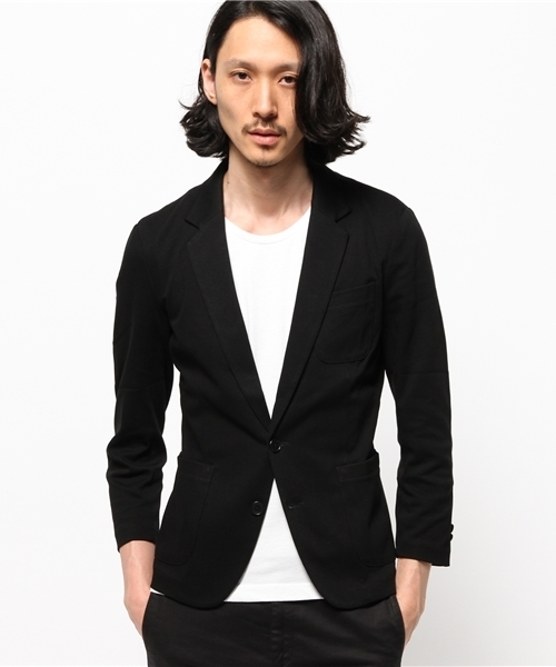 SHIPS JET BLUE(シップスジェットブルー)の「SHIPS JET BLUE(シップス ジェットブルー): アイスコットン 7スリーブ カットジャケット(Tシャツ/カットソー・メンズ・ネイビー/ブラック・SMALL/LARGE/MEDIUM)」の6枚目の写真