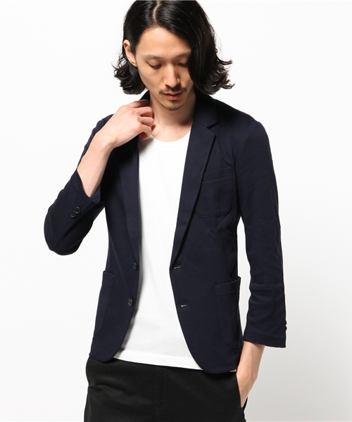 SHIPS JET BLUE(シップスジェットブルー)の「SHIPS JET BLUE(シップス ジェットブルー): アイスコットン 7スリーブ カットジャケット(Tシャツ/カットソー・メンズ・ネイビー/ブラック・SMALL/LARGE/MEDIUM)」の15枚目の写真