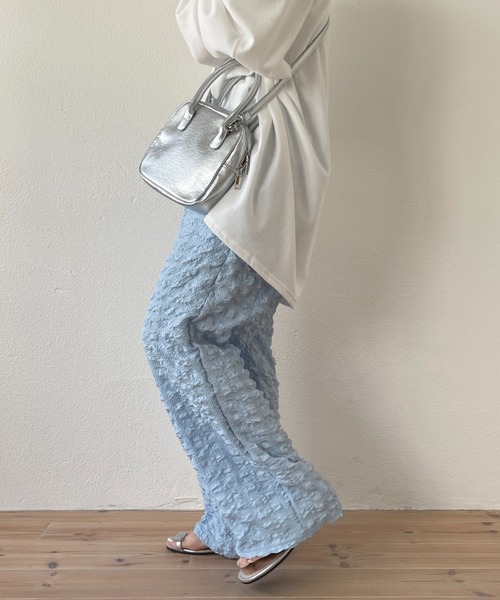 wee9s（ウィークス）の「2way square enamel shoulder bag / 2wayスクエアエナメルショルダーバッグ（ショルダーバッグ・レディース・ブラック/シルバー・FREE）」の12枚目の写真