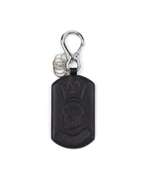 Vivienne Westwood ACCESSORIES（ヴィヴィアンウエストウッドアクセサリー）の「“Skull” キーホルダー【139948 VWK790E】（キーホルダー・メンズ・ブラック/ホワイト/キャメル・FREE）」の2枚目の写真