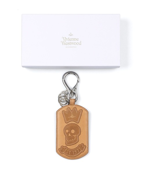 Vivienne Westwood ACCESSORIES（ヴィヴィアンウエストウッドアクセサリー）の「“Skull” キーホルダー【139948 VWK790E】（キーホルダー・メンズ・ブラック/ホワイト/キャメル・FREE）」の6枚目の写真