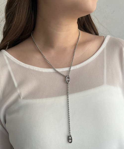 prose verse（プロズヴェール）の「〈サージカルステンレス〉Y字チェーンネックレス（ネックレス・レディース・シルバー・ﾌﾘ-）」の5枚目の写真