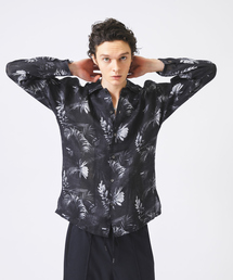 5351 POUR LES HOMMES | フラワー プリント メッシュ リネン 長袖シャツ(シャツ/ブラウス)