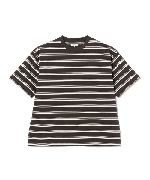 BEAMS（ビームス）の「BEAMS / ルーズ ボーダー Tシャツ（Tシャツ/カットソー・メンズ・ブラウン系その他/サックスブルー/ブラック系その他4・S/M/L/XL）」の9枚目の写真