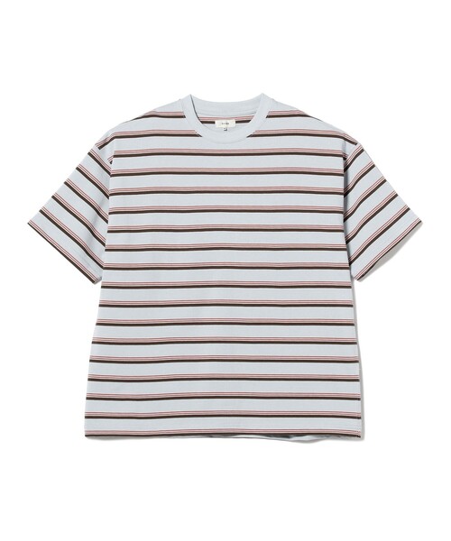 BEAMS（ビームス）の「BEAMS / ルーズ ボーダー Tシャツ（Tシャツ/カットソー・メンズ・ブラウン系その他/サックスブルー/ブラック系その他4・S/M/L/XL）」の19枚目の写真