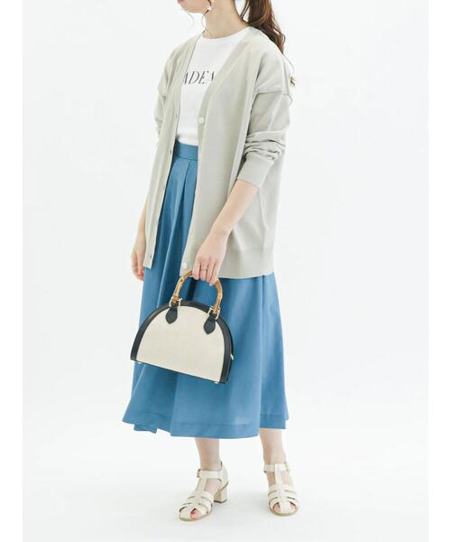 Te chichi（テチチ）の「ハイツイストVネックミドル丈カーディガン（カーディガン/ボレロ・レディース・ブラック/グリーン/ベージュ・ﾌﾘ-）」の18枚目の写真