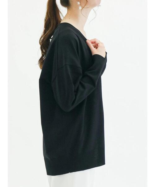 Te chichi（テチチ）の「ハイツイストVネックミドル丈カーディガン（カーディガン/ボレロ・レディース・ブラック/グリーン/ベージュ・ﾌﾘ-）」の16枚目の写真